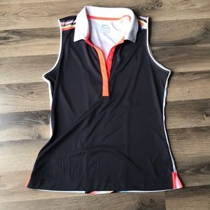 Sleeveless golf top
